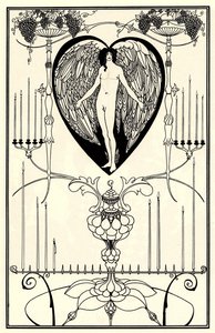 Ilustrace pro Zrcadlo lásky od Marc-André Raffalovich, 1895 od Aubrey Beardsley