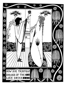 Ilustrace ke knize Le Morte dArthur od Sira Thomase Maloryho od Aubrey Beardsley