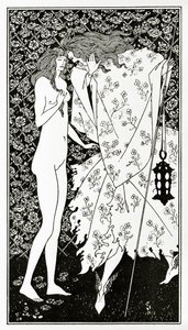 Tajemná růžová zahrada, kolem roku 1894 od Aubrey Beardsley