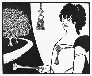 Madame Rejane, ilustrace ze Žluté knihy, 1893-94 od Aubrey Beardsley