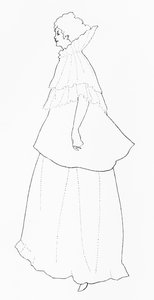 Madame Rejane, ilustrace ze „Žluté knihy“, 1894 od Aubrey Beardsley