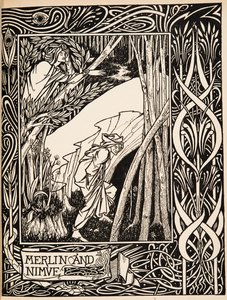 Merlin a Nimue od Aubrey Beardsley