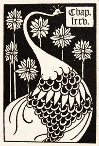 Peacock, nadpis kapitoly od Aubrey Beardsley