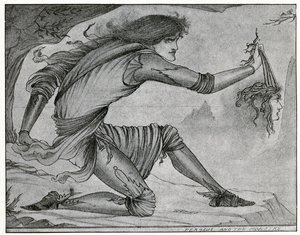 Perseus a Gorgona od Aubrey Beardsley