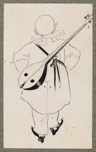 Pierrot s mandolínou, 1894 od Aubrey Beardsley