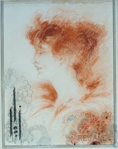 Rejane, 1894 od Aubrey Beardsley