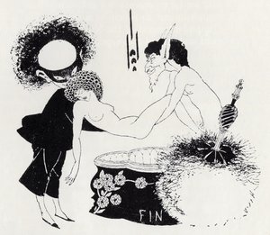 Kus ocasu z filmu "Salome" 1893 (litografie) od Aubrey Beardsley