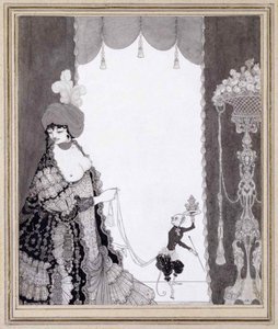 Dáma s opicí, 1897. od Aubrey Beardsley