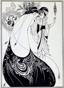 Paví sukně. Ilustrace Salome od Oscara Wilda - Kresba od Aubrey Beardsley
