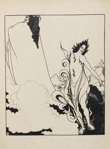 Čtvrté tablo Rhinegold z knihy padesáti kreseb od Aubrey Beardsley