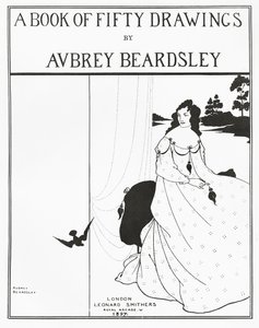 Titulní strana knihy „Kniha padesáti kreseb“, 1897 od Aubrey Beardsley