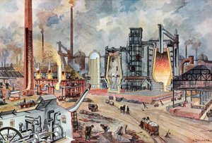 Ocelářský průmysl v Německu, kolem roku 1880 (ilustrace)