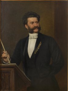 Portrét Johanna Strausse 1825-1899, 1888. od August Eisenmenger