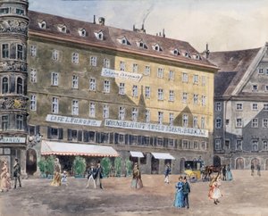 Bývalé požární místo na Stephansplatz ve Vídni s Café L