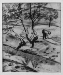 Dřevorubec v Kandernu od August Macke