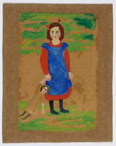 Kind mit Puppe od August Macke