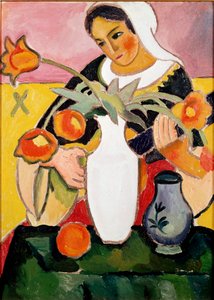 Loutnista Obraz Augusta Mackeho (1887-1914) 1910 Paříž, galerie moderního umění od August Macke