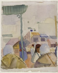 Trh v Tunisu II, 1914 od August Macke