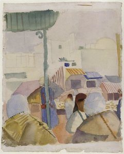 Trh v Tunisu II od August Macke