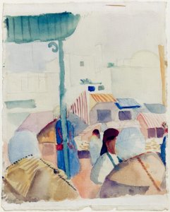 Trh v Tunisu II od August Macke