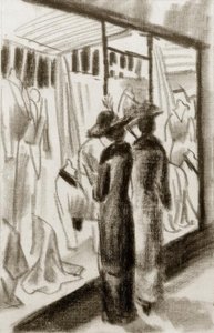 Módní obchod v pasáži od August Macke