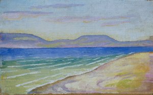 Ranní atmosféra u jezera Tegernsee od August Macke