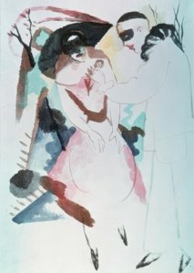 Pierrot a dáma od August Macke