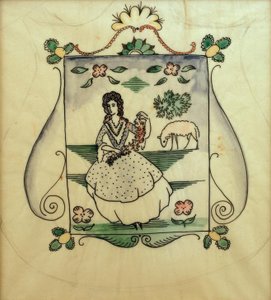 Pastýřka s ovečkou od August Macke