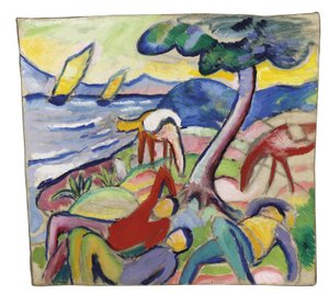 Spící jezdci, 1910 od August Macke