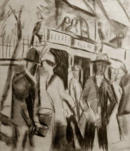 Chodci na ulici od August Macke