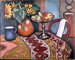 Zátiší se slunečnicemi II, 1911 od August Macke