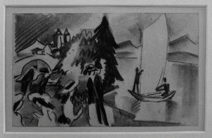 Studie o žlutých plachtách od August Macke