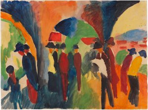 Pod arkádami Thun, 1913. od August Macke