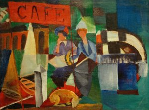 Dvě dámy v kavárně od August Macke