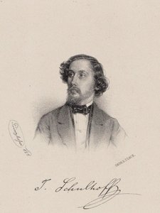 Portrét pianisty a skladatele Julia Schulhoffa 1825-1898, 1850.