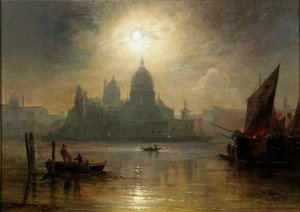 Benátky, měsíční noc nad Santa Maria della Salute