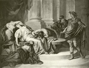Augustus Caesar a Kleopatra (rytina) od August von Heckel