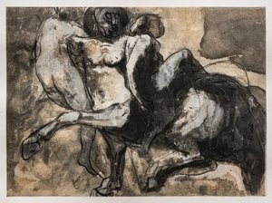Kentaur unesl dvě ženy od Auguste (after) Rodin