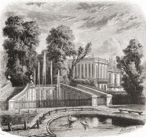 Le Petit Trianon ve Versailles, Francie, 19. století od Auguste Allonge