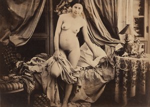 [Nahý stojící u postele], ca. 1854. od Auguste Belloc
