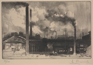 V Creusot Works – ocelárnách (ruleta a suchá jehla)