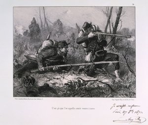 Francouzští vojáci, obléhání Paříže, 1871 od Auguste Bry
