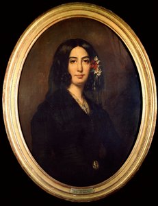 Portrét George Sandové (Aurore Dupin, Baronne Dudevant) (1804-1876) v roce 1832. Obraz Auguste Charpentier (1813-1880) Paris Musee Carnavalet