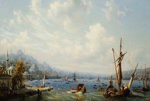 Lodě na Bosporu, u Konstantinopole, 1846