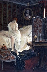 Cizoložnice. Ilustrace Auguste François Gorguet (1862 - 1927) pro ""Le Lys rouge"" od Anatole France