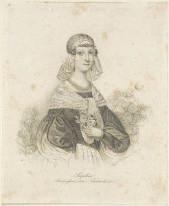Portrét Sophie, princezny Nizozemska od Auguste Hüssener