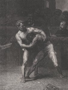 Wrestlers The Wrestlers, z Le Monde Illustré, 22. května 1875. od Auguste Joliet