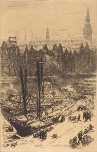 Amsterdam Pohled z hotelu Victoria Amsterdamvue de Victoria Hotel, 1901. od Auguste Lepere