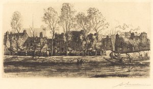 Banks of the Somme v Amiens od Auguste Lepere