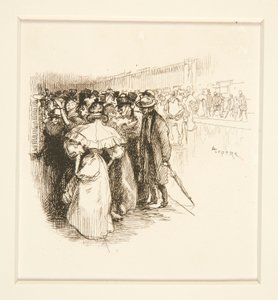 Dav u okénka lístků (?) od Auguste Lepere